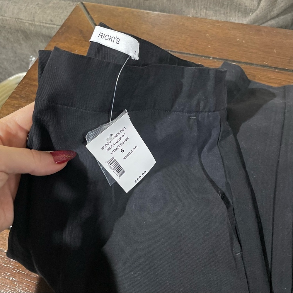 Ricki's Black Straight Leg Women's Pants NWT cargo - Picture 8 of 8